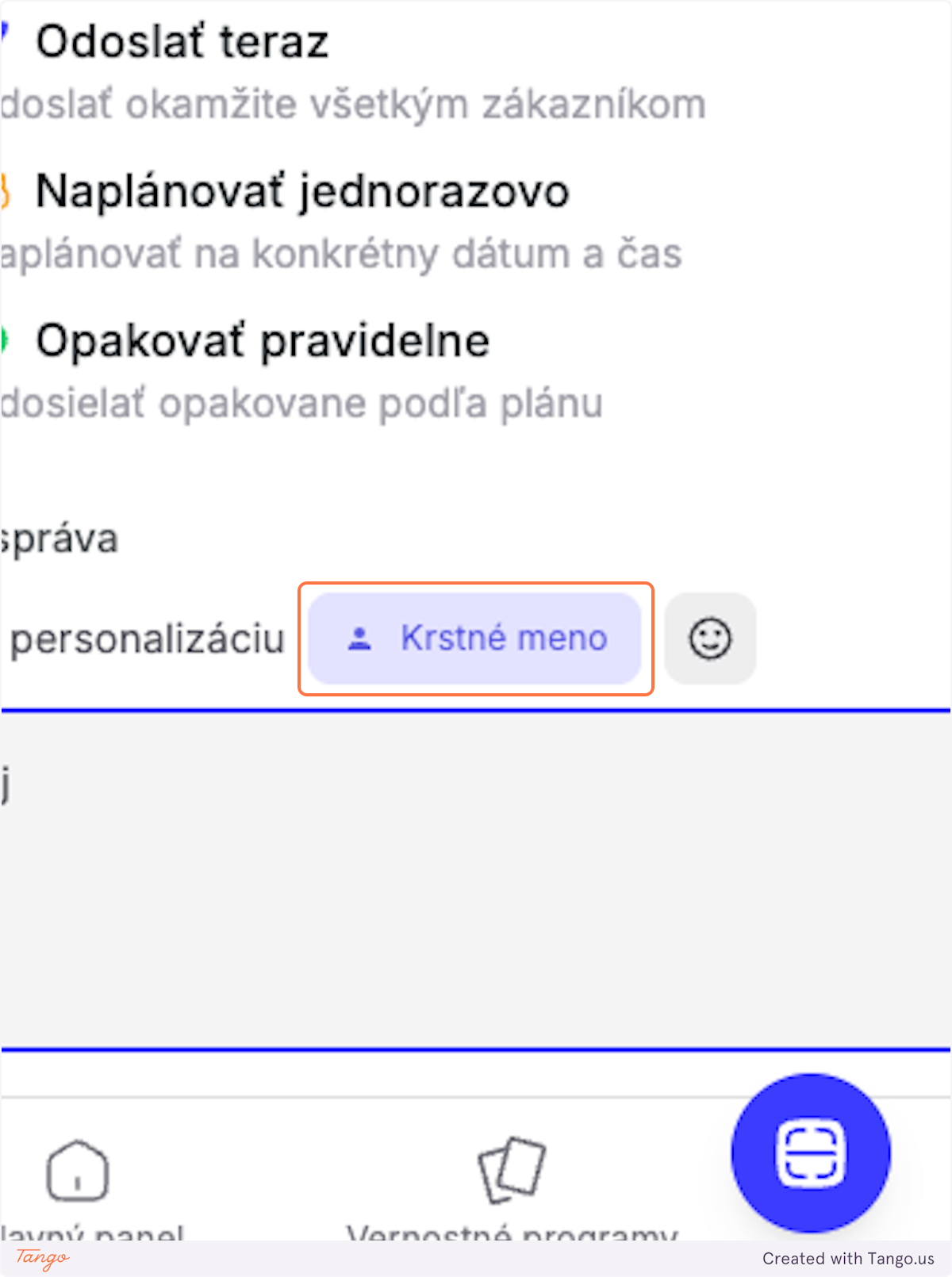 Click on Krstné meno
